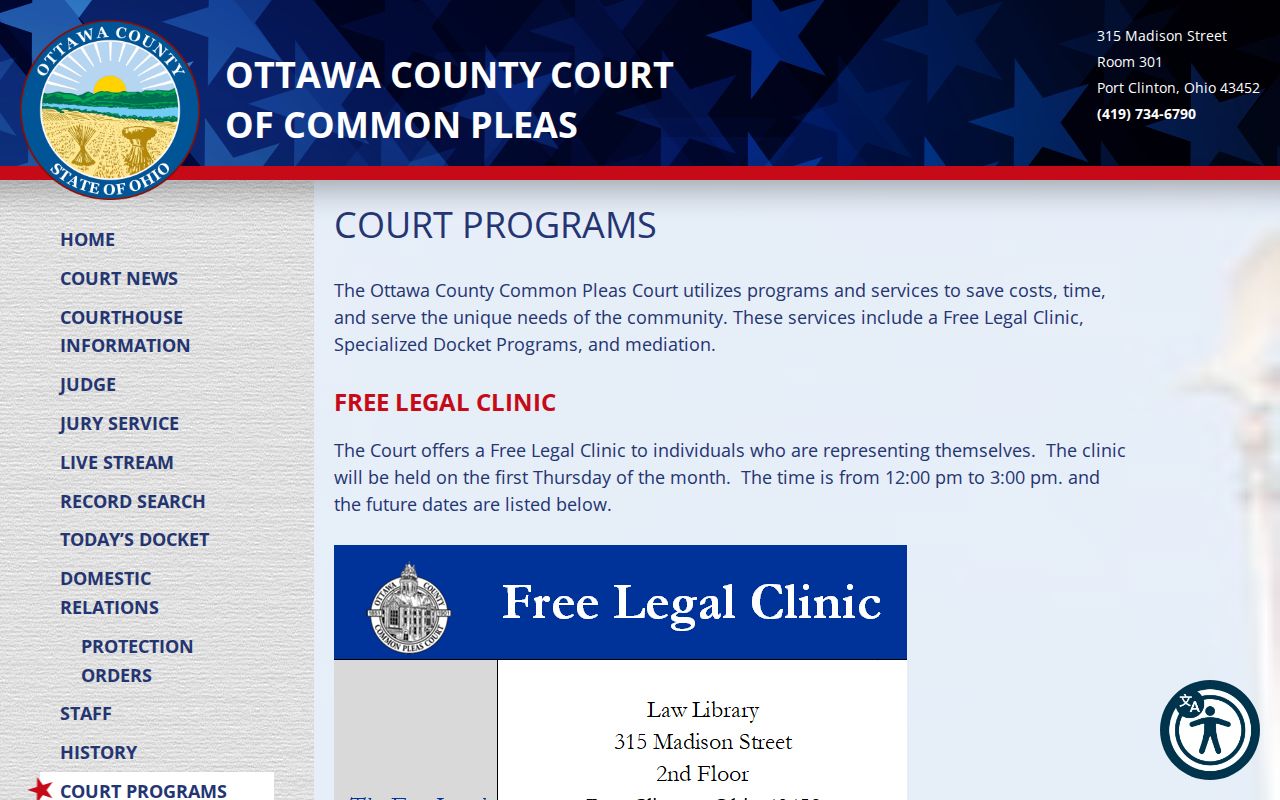Ottawa County criminal docket specialized court program information