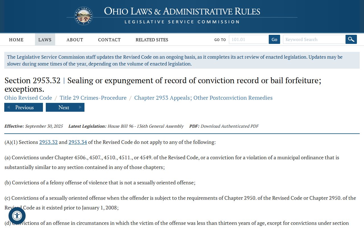 Ottawa County criminal docket sealing and expungement record access law