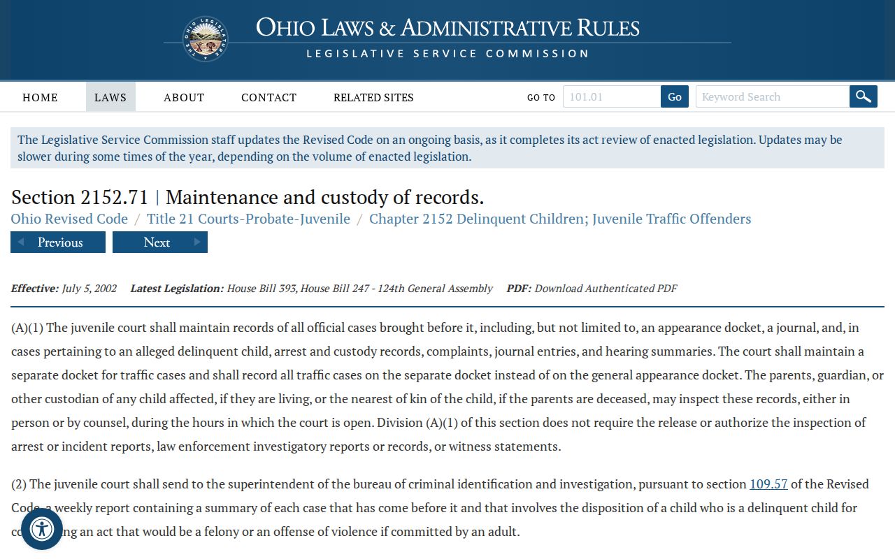 Ottawa County criminal docket juvenile record access limitation