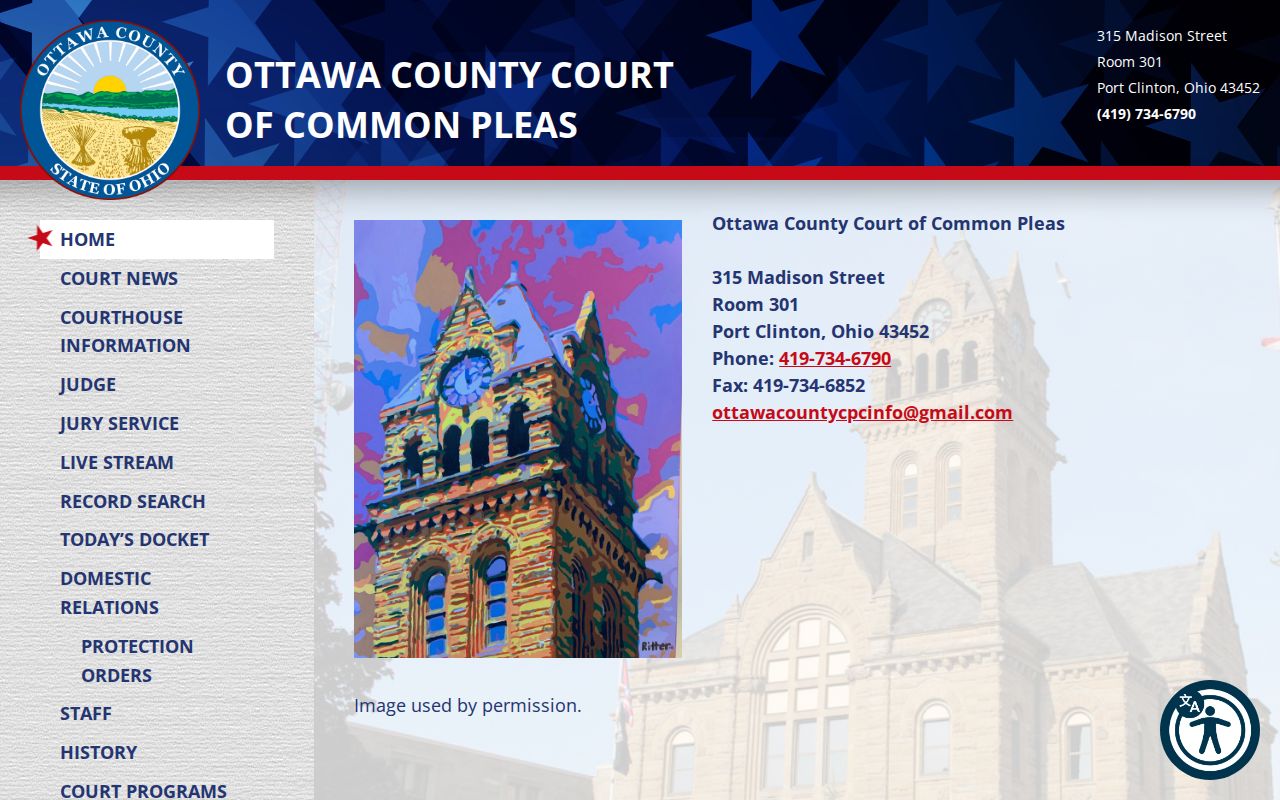 Ottawa County court docket Common Pleas court page